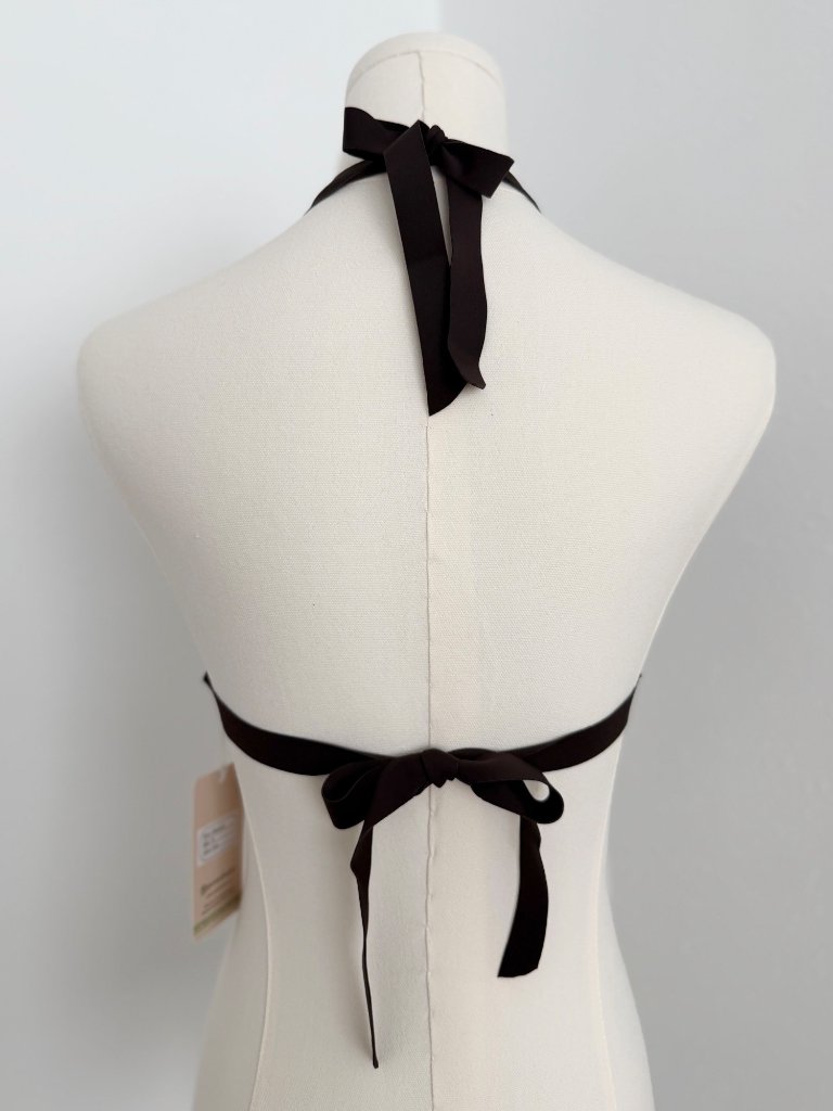 Onewith Swim Wainscott Brown Swimsuit Triangle Halter Bikini Top Nwt (Medium) — image 5 of 8